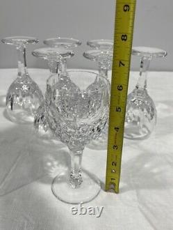 Atlantis Azores crystal wine water goblet 6 glasses set of 7 Vertical Cut