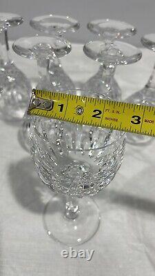 Atlantis Azores crystal wine water goblet 6 glasses set of 7 Vertical Cut