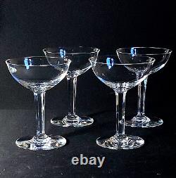 BACCARAT COPPELIA CHAMPAGNE GLASSES, Cut Crystal, 5 oz, 5 3/8, France, 4PCS