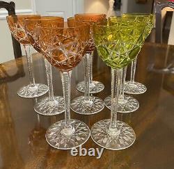 BACCARAT CRYSTAL CUT TO CLEAR WINE GLASSES VERY RARE ANTIQUE 110YrsOld FRANCE