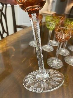 BACCARAT CRYSTAL CUT TO CLEAR WINE GLASSES VERY RARE ANTIQUE 110YrsOld FRANCE