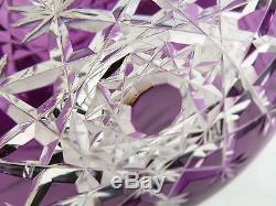 BACCARAT Crystal Stunning Amethyst Cut-to-Clear TSAR Decanter 17