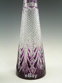 BACCARAT Crystal Stunning Pair Cut-to-Clear FANTASIE DECANTERS 16 1/2