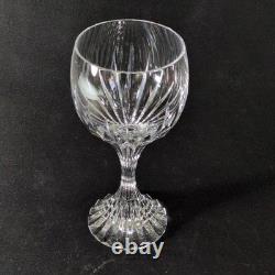 BACCARAT MASSENA BORDEAUX WINE GLASS, Cut Crystal, 5 7/8, 8 Oz, Made In FRANCE