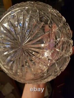 BEVERAGE CARAFE American Brilliant Period Cut Glass Crystal Harvard LARGE Cane