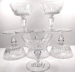 Baccarat Biarritz Champagne Glass Coupe Tall Sherbet Cut Crystal Stemware SET 6