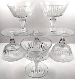 Baccarat Biarritz Champagne Glass Coupe Tall Sherbet Cut Crystal Stemware SET 6