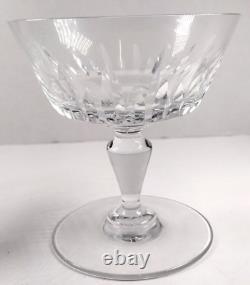 Baccarat Biarritz Champagne Glass Coupe Tall Sherbet Cut Crystal Stemware SET 6