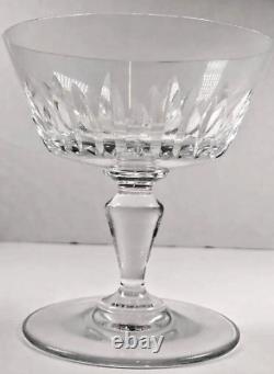 Baccarat Biarritz Champagne Glass Coupe Tall Sherbet Cut Crystal Stemware SET 6