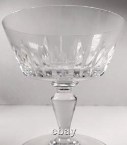 Baccarat Biarritz Champagne Glass Coupe Tall Sherbet Cut Crystal Stemware SET 6