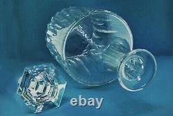 Baccarat Bretagne Cut Crystal Decanter Heavy Jeweled Style Stopper Vintage