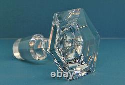 Baccarat Bretagne Cut Crystal Decanter Heavy Jeweled Style Stopper Vintage