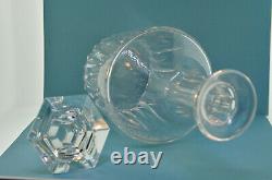 Baccarat Bretagne Cut Crystal Decanter Heavy Jeweled Style Stopper Vintage