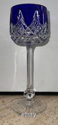 Baccarat COLBERT Blue Cut Crystal Hoock Wine Glass Mint Cond. 20cm7 7/8