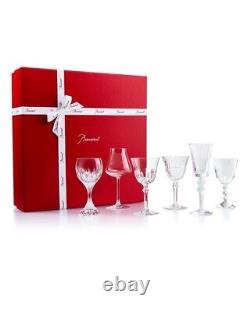 Baccarat Completed Set of Assorted Wine Glasses, Set of 6