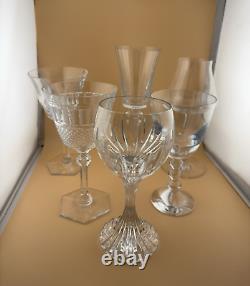Baccarat Completed Set of Assorted Wine Glasses, Set of 6