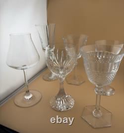 Baccarat Completed Set of Assorted Wine Glasses, Set of 6