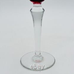 Baccarat Crystal Buckingham Cut Cranberry Cordial Shot Glass Wine Glass 8