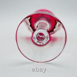 Baccarat Crystal Buckingham Cut Cranberry Cordial Shot Glass Wine Glass 8