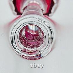 Baccarat Crystal Buckingham Cut Cranberry Cordial Shot Glass Wine Glass 8