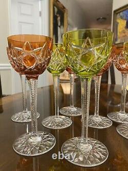 Baccarat Crystal Cut To Clear Wine Glasses Very Rare Antique 100yr Old France