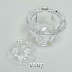 Baccarat Crystal Harcourt Bretagne Cut Lidded Sugar Bowl, Signed, France