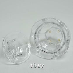 Baccarat Crystal Harcourt Bretagne Cut Lidded Sugar Bowl, Signed, France