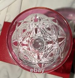 Baccarat Crystal LAGNY Pattern Rose Cut to Clear Rhine Hock Wine Glass 8 H BOX