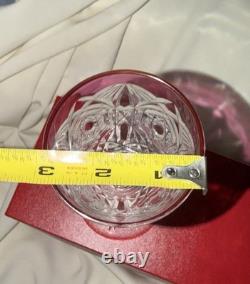 Baccarat Crystal LAGNY Pattern Rose Cut to Clear Rhine Hock Wine Glass 8 H BOX