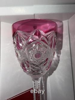 Baccarat Crystal LAGNY Pattern Rose Cut to Clear Rhine Hock Wine Glass 8 H BOX