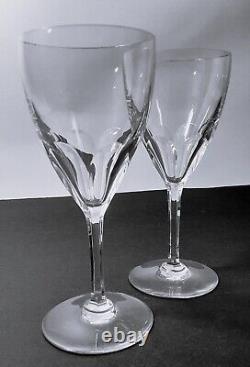 Baccarat Cut Crystal Genova Pattern Claret Wine Glasses (2) 6.5 x 2-3/4