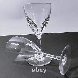 Baccarat Cut Crystal Genova Pattern Claret Wine Glasses (2) 6.5 x 2-3/4