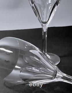 Baccarat Cut Crystal Genova Pattern Claret Wine Glasses (2) 6.5 x 2-3/4