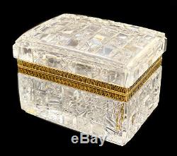 Baccarat Cut Glass Crystal Box, Signed