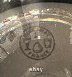 Baccarat Diamond Cut Crystal Ashtray France Art Glass Octagonal 6.75 Heavy Big