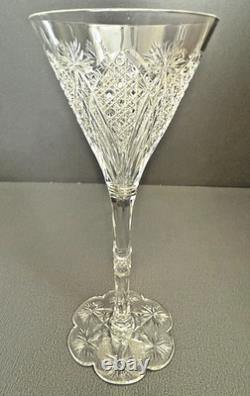 Baccarat Elbeuf Cut Crystal Wine / Cocktail Glass 7.375 in Tall, 3.25 in Diam