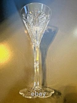 Baccarat Elbeuf Cut Crystal Wine / Cocktail Glass 7.375 in Tall, 3.25 in Diam