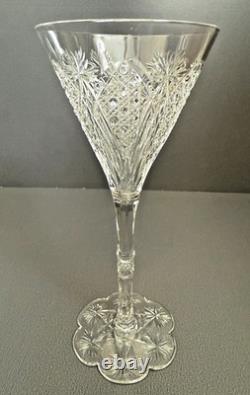 Baccarat Elbeuf Cut Crystal Wine / Cocktail Glass 7 3/8 Tall, 3.25 Diameter