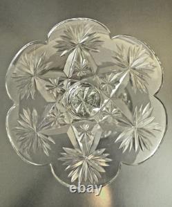 Baccarat Elbeuf Cut Crystal Wine / Cocktail Glass 7 3/8 Tall, 3.25 Diameter