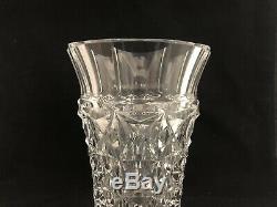 Baccarat France Celimene Heavy Cut Glass Crystal Vase 10 3/4 Tall Stunning