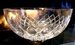 Baccarat France Crystal Serving Bowl Burgos Diamond Cross Cut Pattern