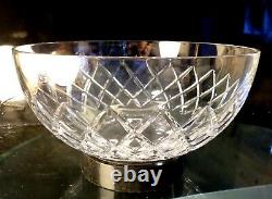 Baccarat France Crystal Serving Bowl Burgos Diamond Cross Cut Pattern