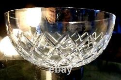 Baccarat France Crystal Serving Bowl Burgos Diamond Cross Cut Pattern