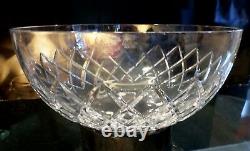 Baccarat France Crystal Serving Bowl Burgos Diamond Cross Cut Pattern