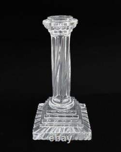 Baccarat France Cut Crystal Glass Candlestick in Venome Signed