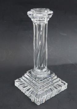 Baccarat France Cut Crystal Glass Candlestick in Venome Signed