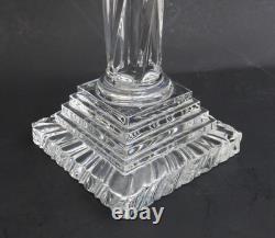 Baccarat France Cut Crystal Glass Candlestick in Venome Signed