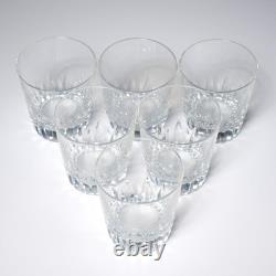 Baccarat France Lorraine Cut Crystal Lowball Rocks Glass Set of 6 Vintage