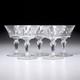 Baccarat France Piccadilly Cut Crystal Champagne Coupe Glass Set of 5 Vintage A