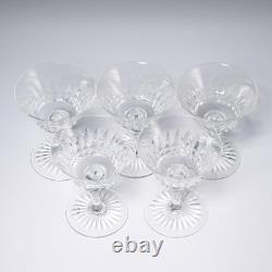 Baccarat France Piccadilly Cut Crystal Champagne Coupe Glass Set of 5 Vintage A